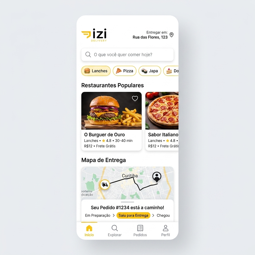 Izi Delivery App Mockup
